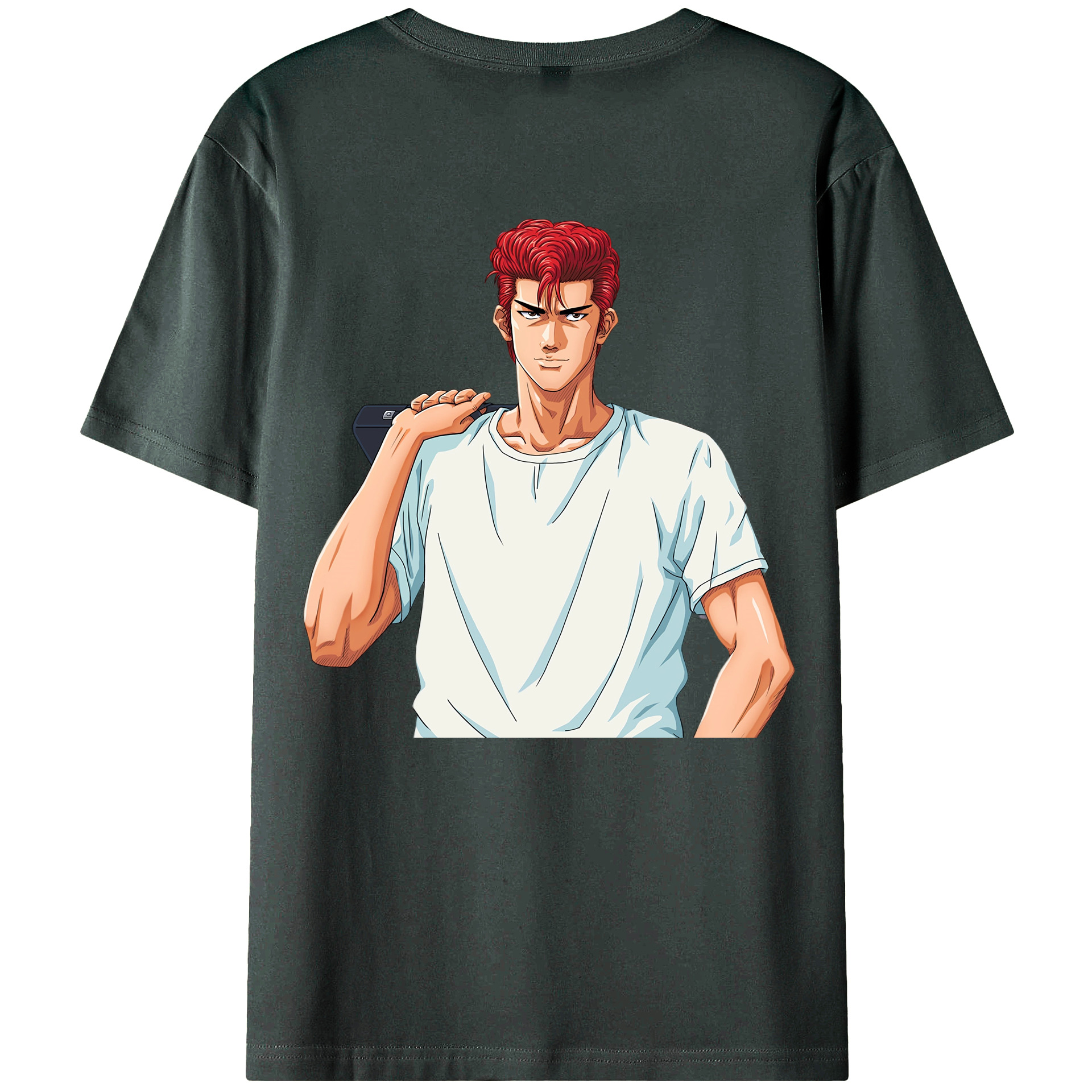 （画像用） SLAM DUNK／スラムダンク 綿100％ メンズ半袖Tシャツ（バックプリント） 通気性
